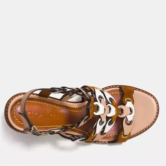 Coach Mid Heel Sandal Links, Size 10 - Picture 2 of 15